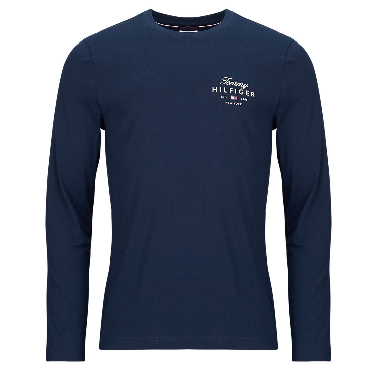 Tommy Hilfiger  SCRIPT STACK LS REGULAR TEE  Tmavě modrá