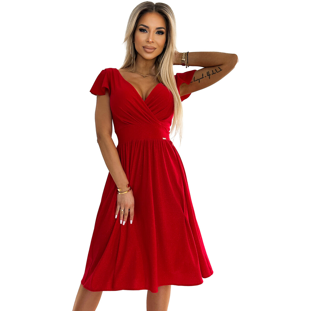 Numoco  Dámské společenské šaty Matilde červená  Červená