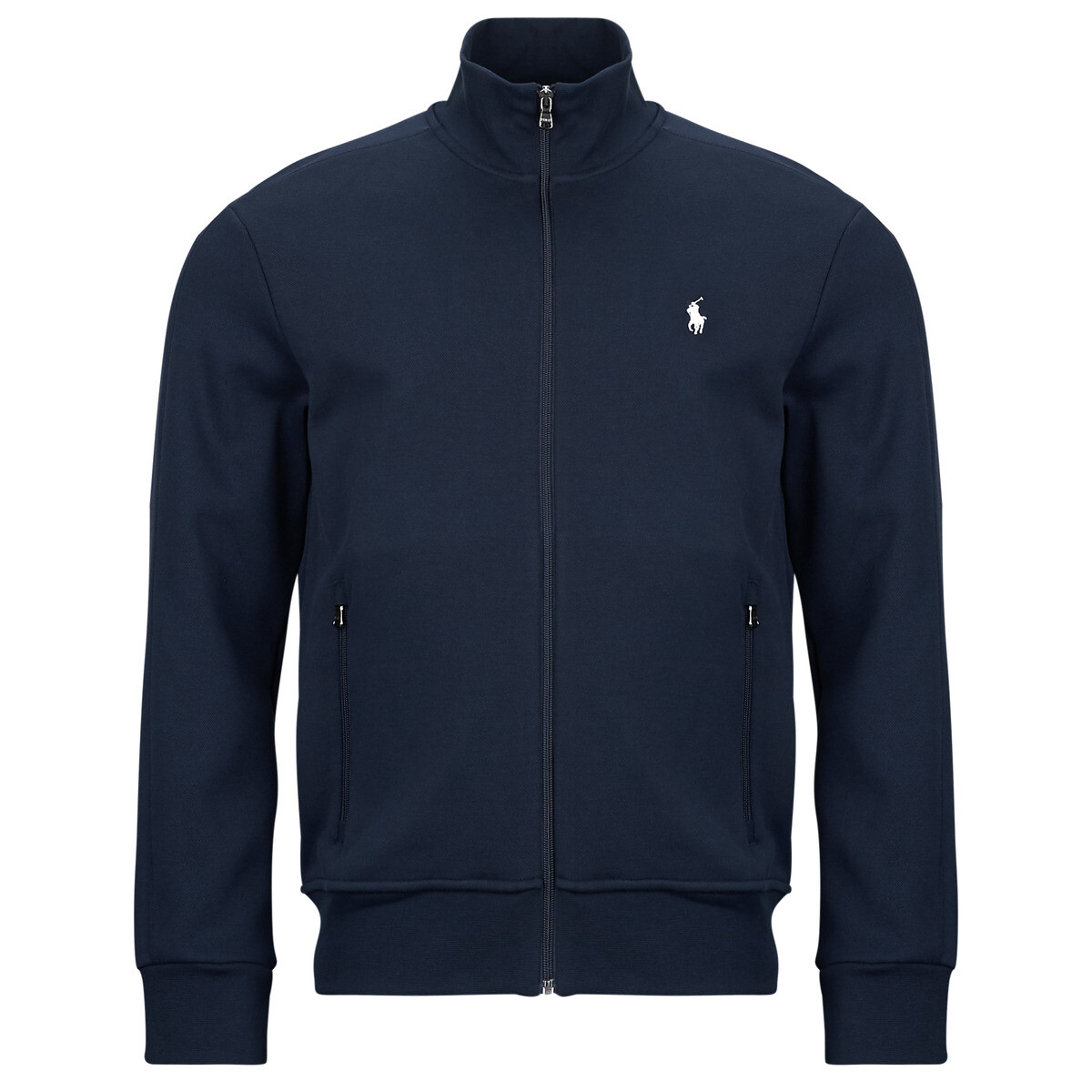 Polo Ralph Lauren  SWEATSHIRT ZIPPE EN DOUBLE KNIT TEXTURE  Tmavě modrá