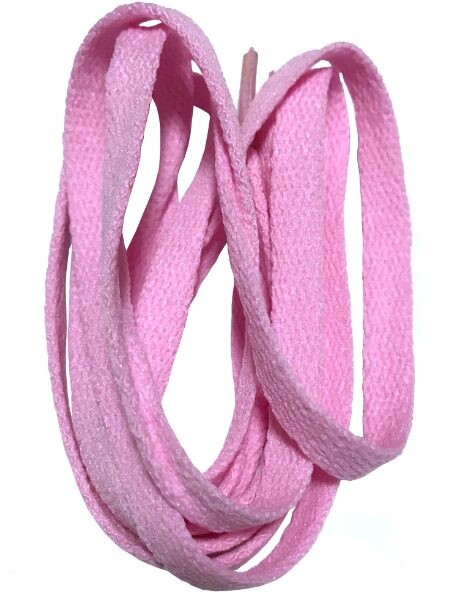 Široké tkaničky do bot, jeden pár - Růžové A, 120 cm