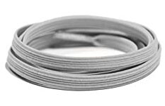 Elastické tkaničky do bot jednoduché, jeden pár - Šedé, 100 cm