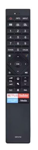 Eclipsera Náhradní dálkový ovladač ERF3C70V pro Hisense Smart TV