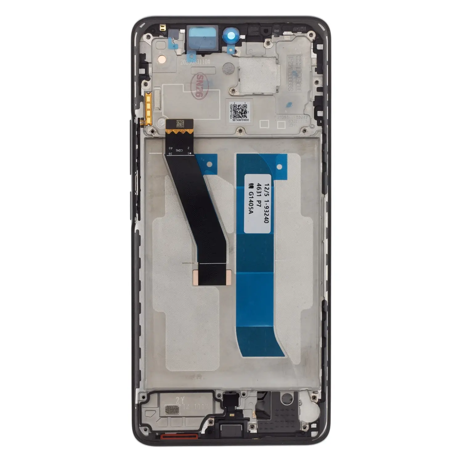 LCD display + dotyková deska + přední kryt pro Xiaomi Redmi Note 15 4G, black (Service Pack)