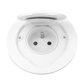 Zapuštěná zásuvka s víčkem, hermeticky uzavřená ORNO OR-GM-9030/W, nerez IP55, bílá