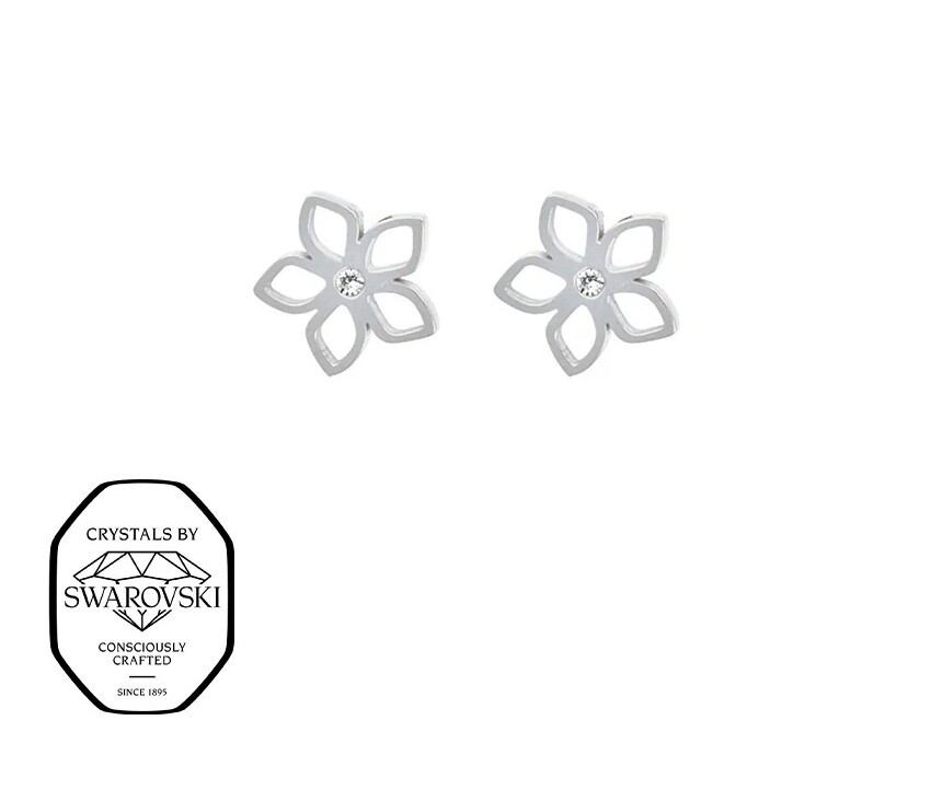 CRYSTalp Květinové náušnice s krystalem Swarovski Formentera 42429.E