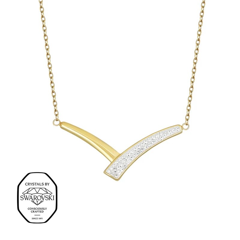 CRYSTalp Pozlacený náhrdelník se Swarovski krystaly Secret 12408.EG