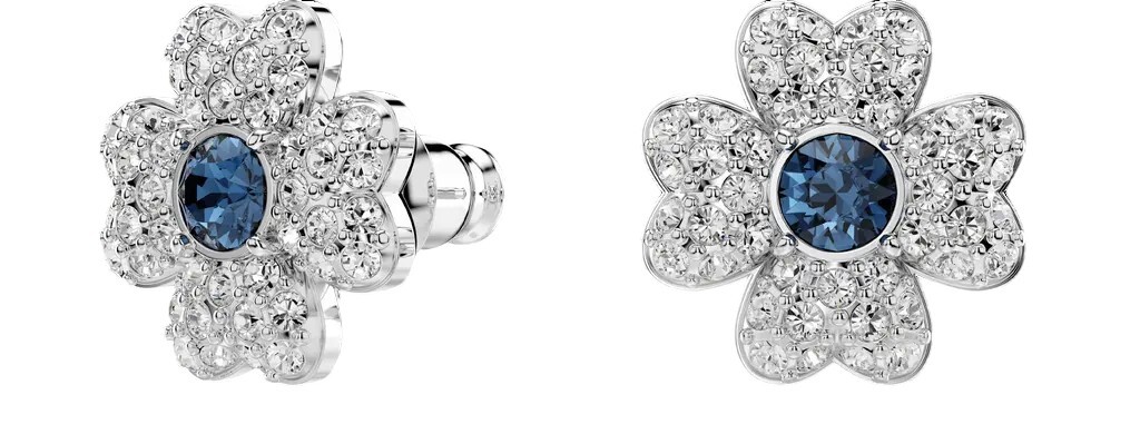 Swarovski Pozlacené náušnice Čtyřlístek s křišťály Symbolica 5734545