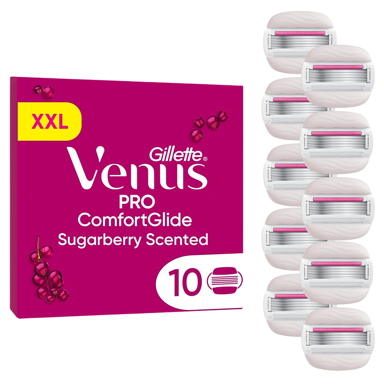 Gillette Náhradní hlavice ComfortGlide Sugarberry 10 ks