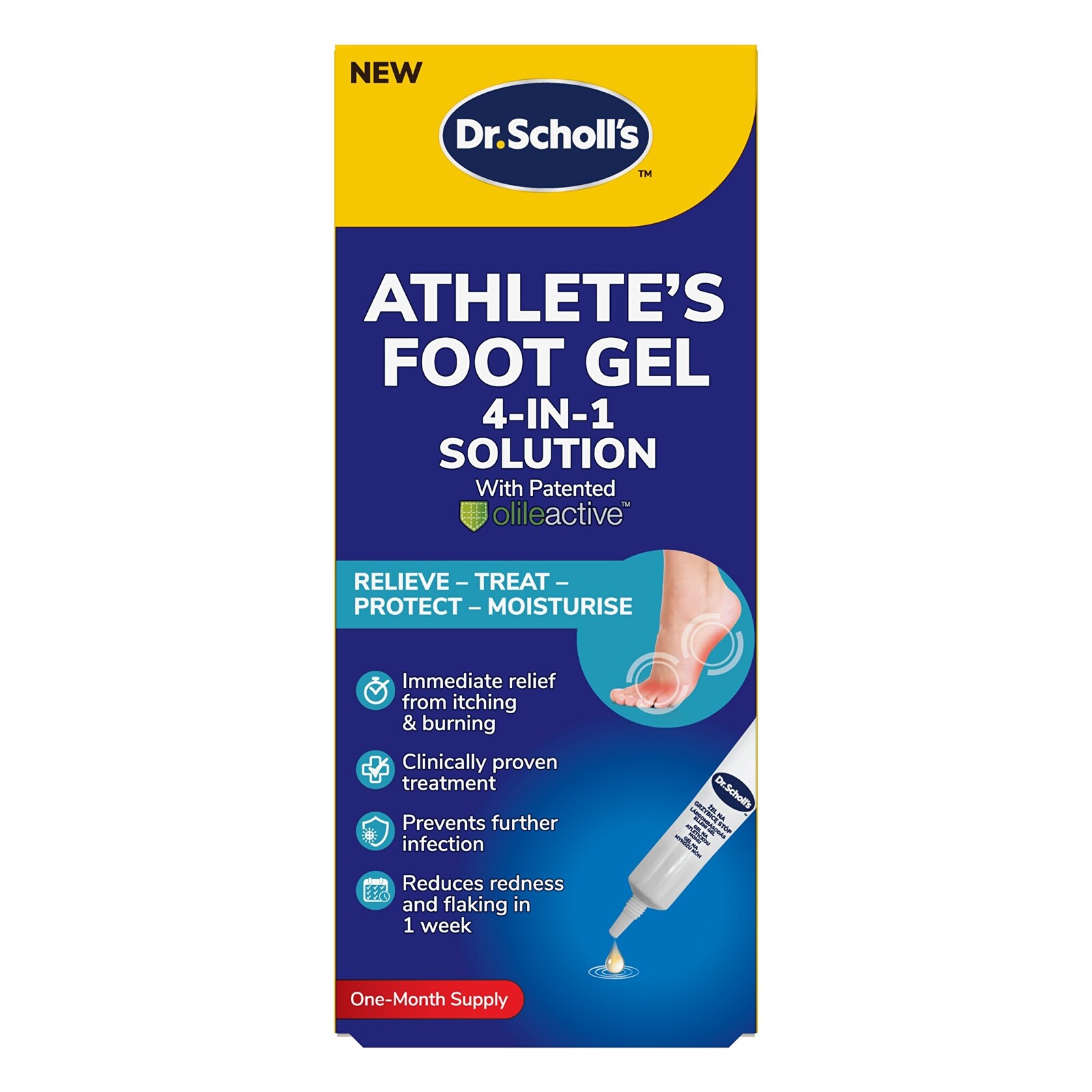 Scholl Gel na atletickou nohu Athlete`s Foot 4v1 Gel 10 ml