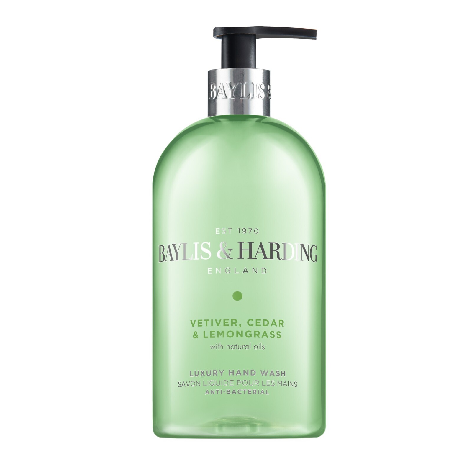 Baylis & Harding Antibakteriální tekuté mýdlo na ruce Vetiver, Cedr & Lemongrass 500 ml