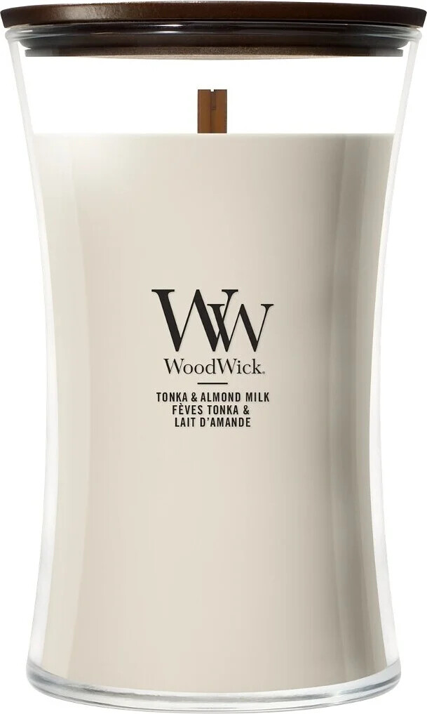 WoodWick Vonná svíčka váza velká Tonka & Almond Milk 609,5 g