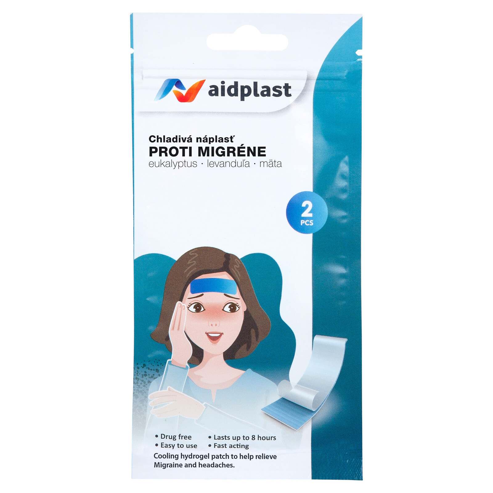 Aidplast Chladivé náplasti proti migréně 2 kusy