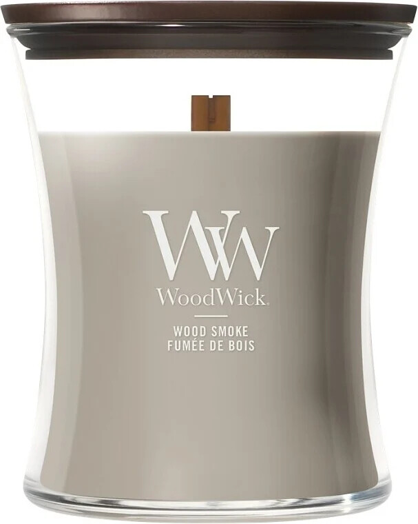 WoodWick Vonná svíčka váza střední Wood Smoke 275 g