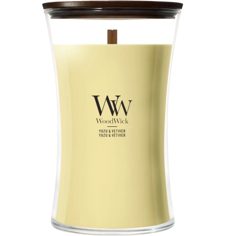 WoodWick Vonná svíčka váza velká Yuzu & Vetiver 609,5 g