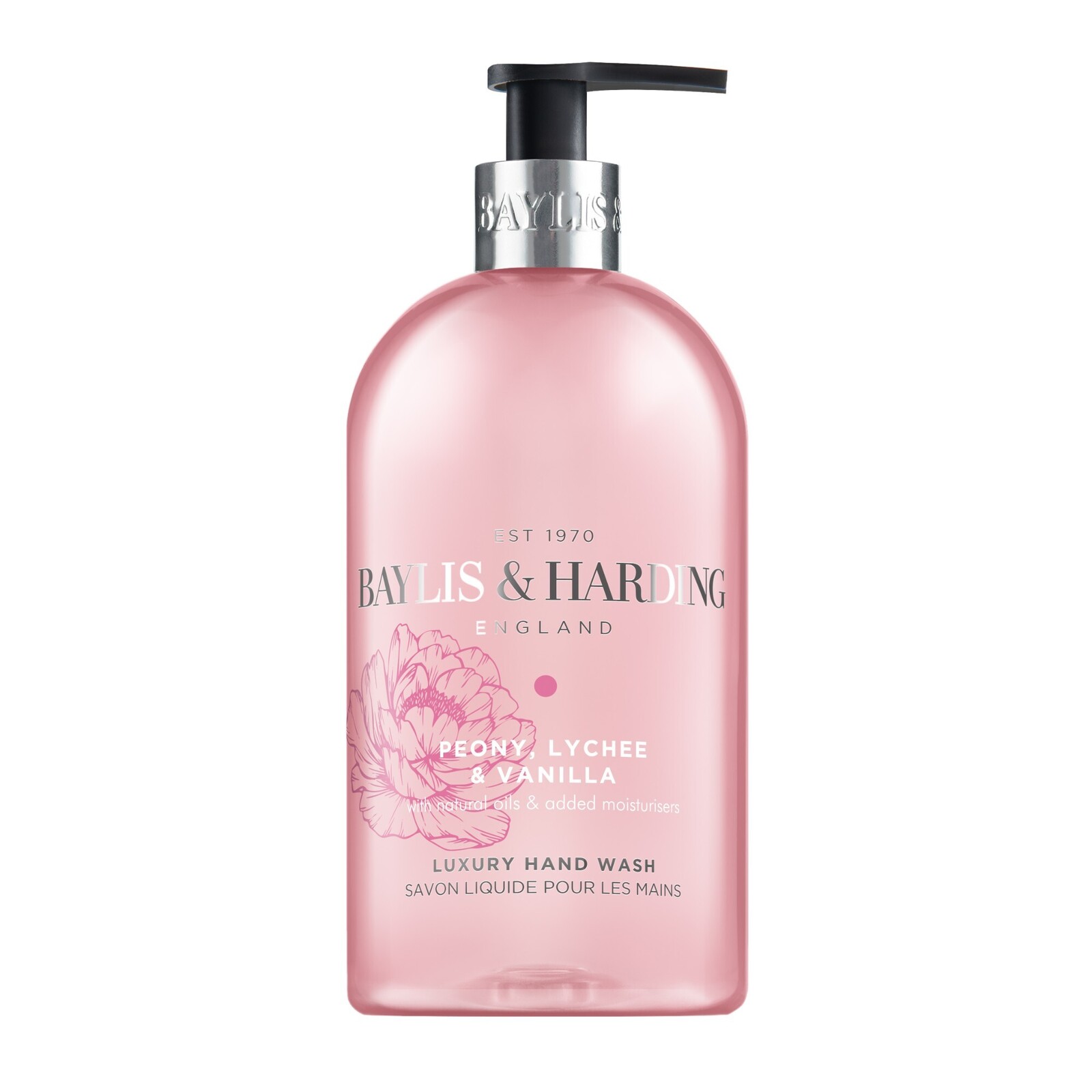 Baylis & Harding Tekuté mýdlo na ruce Pivoňka, Liči & Vanilka Hand Wash 500 ml