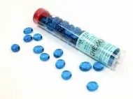 Chessex Gaming Glass Stones - Translucent Aqua Blue (40)