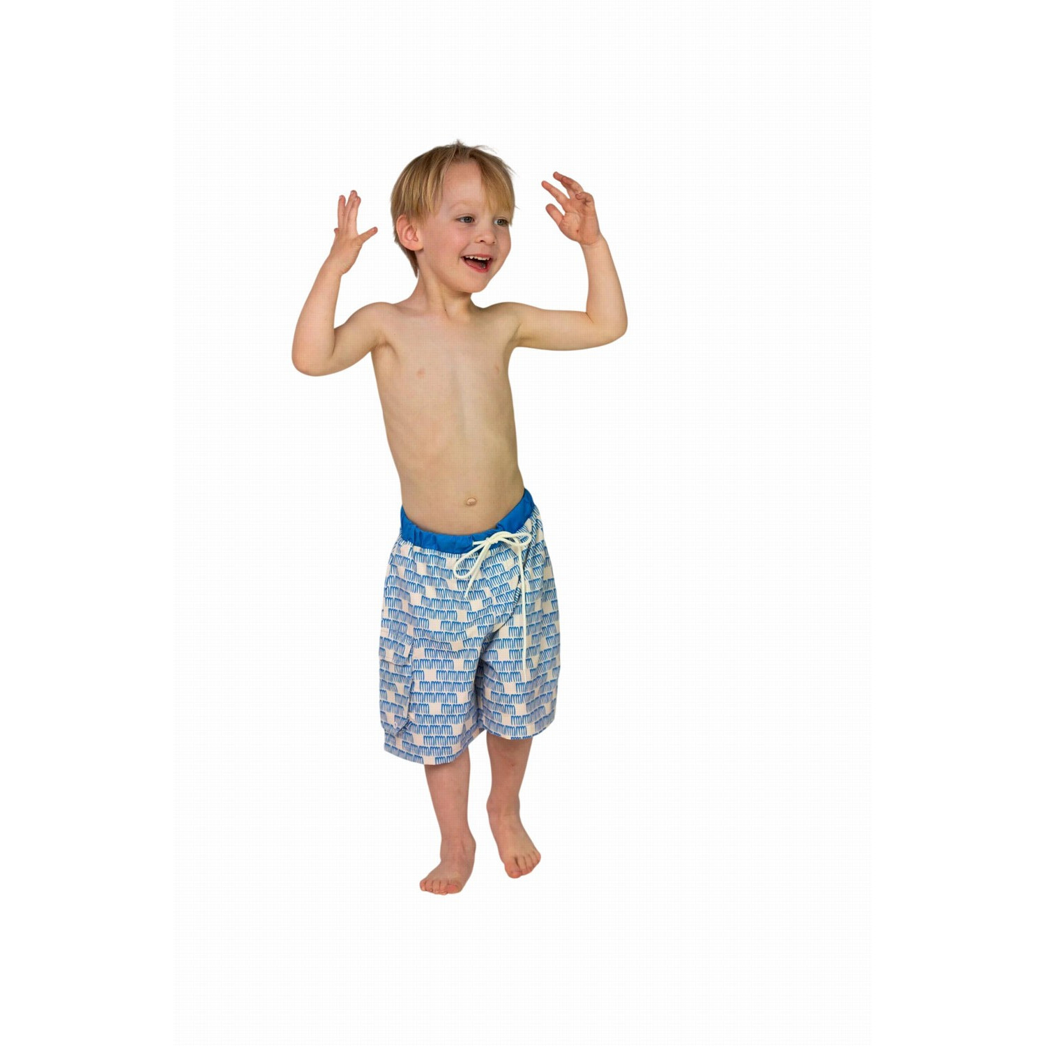 Dětské plavky DucKsday Manta Boardshort Boy Dětská velikost: 110-116 / Barva: modrá/bíla