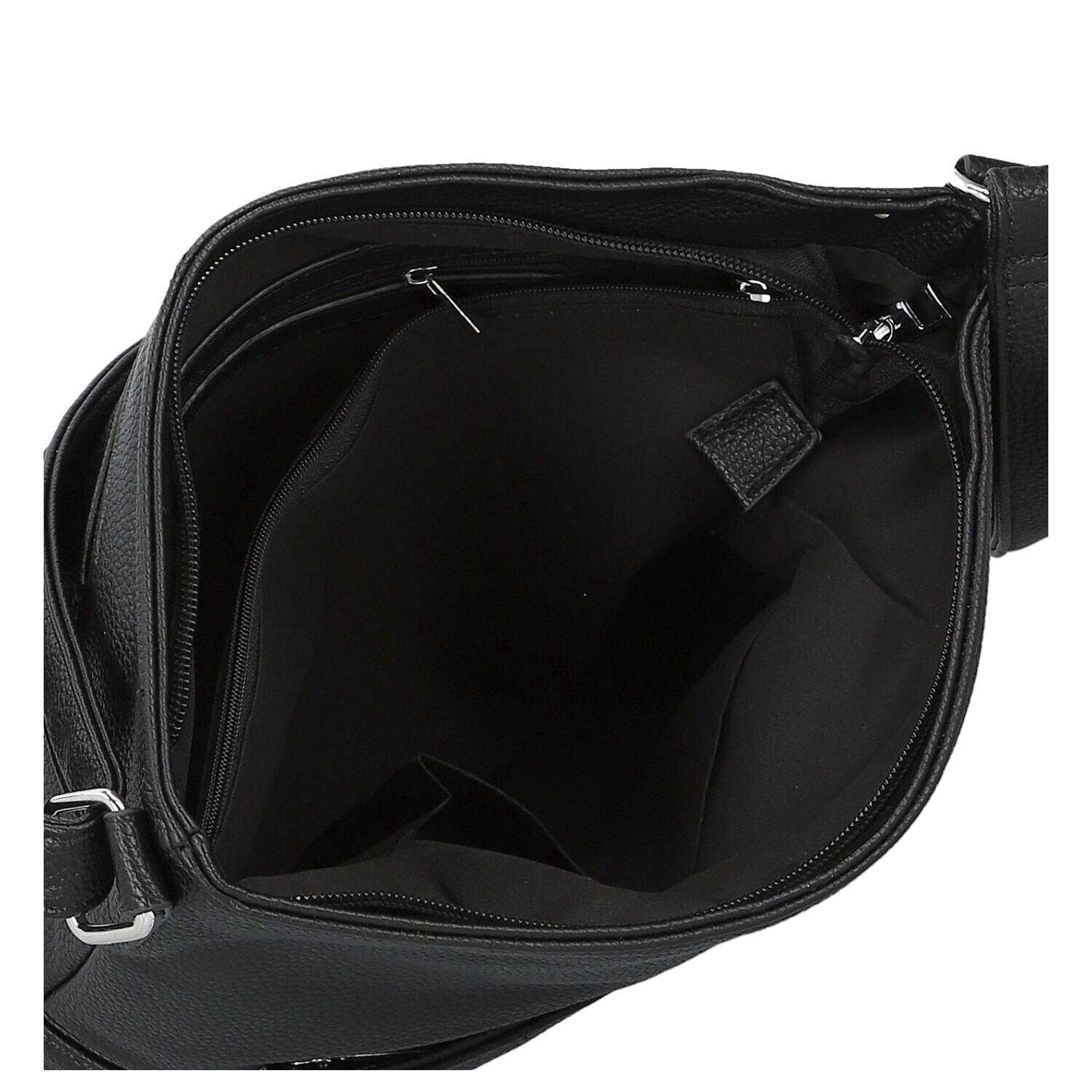 Trendy dámská koženková crossbody kabelka Lima, černá