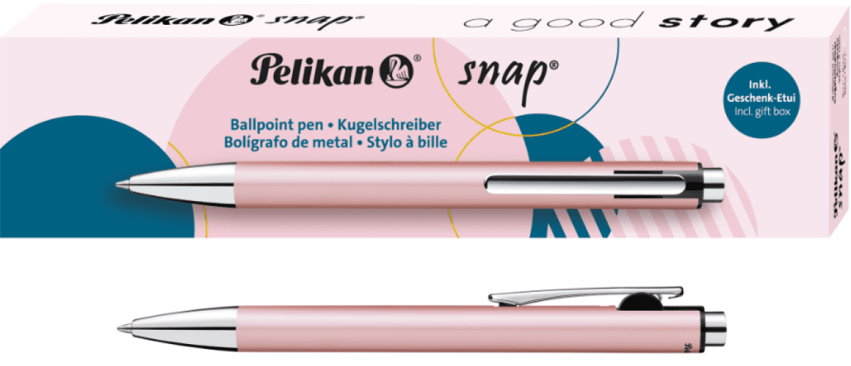 Pelikan - Pero kuličkové K10 růžové Snap Metalic