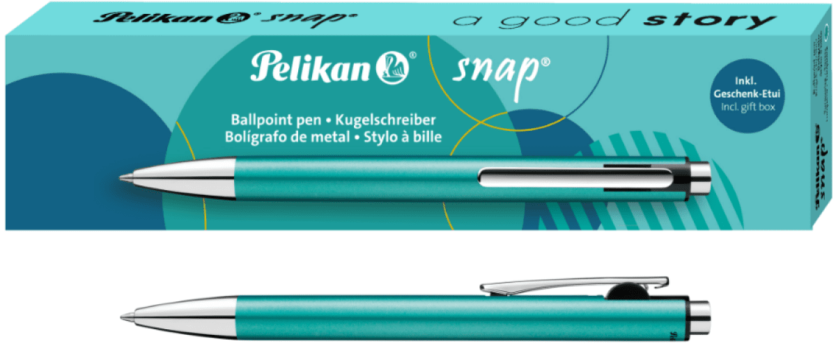Pelikan - Pero kuličkové K10 tyrkysové Snap Metalic