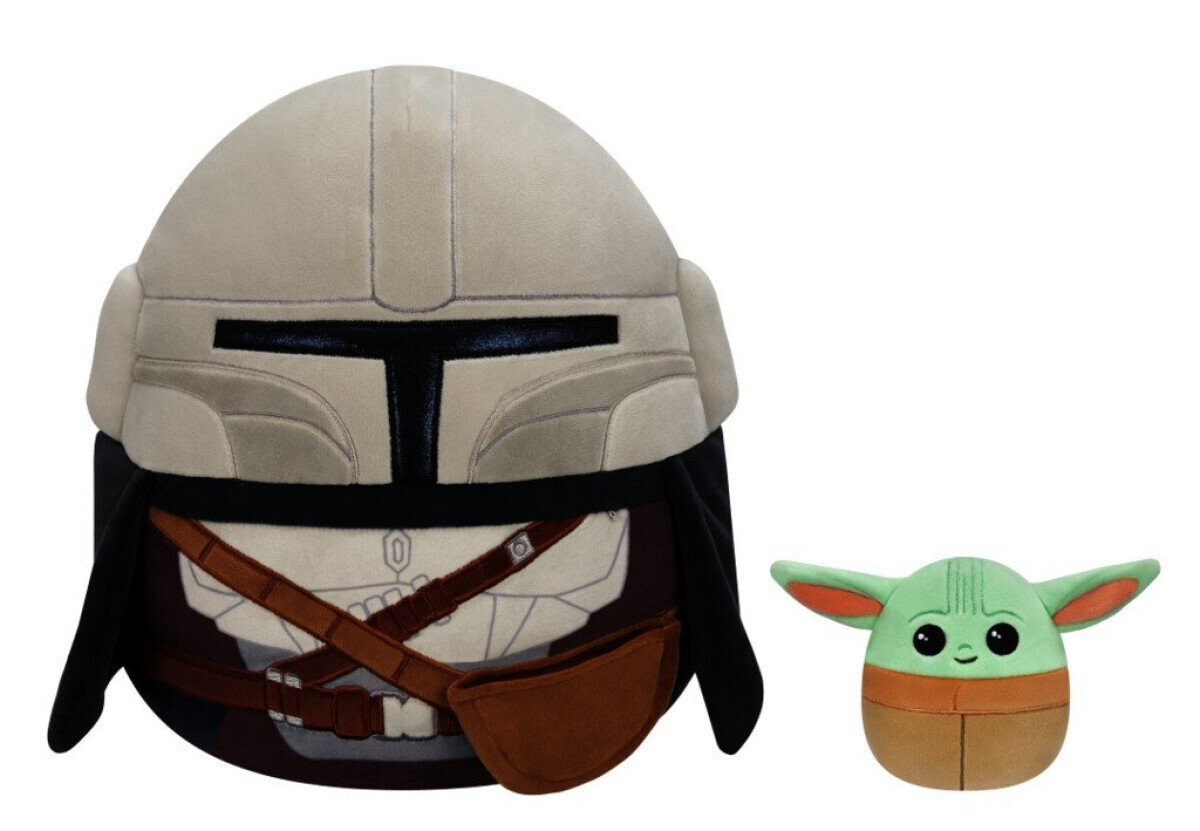SQUISHMALLOWS Star Wars Mandalorian a Grogu, 30 cm