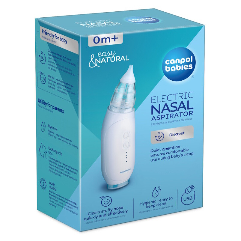 CANPOL BABIES Elektrická nosní odsávačka Eeasy&Natural 1 ks, rozbalené
