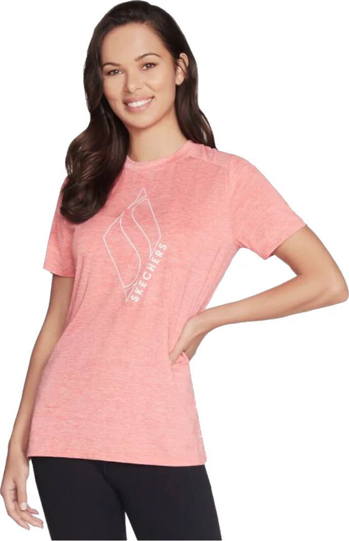 Meruňkové tričko Skechers Diamond Blissful Tee W1TS327-CRL Velikost: M