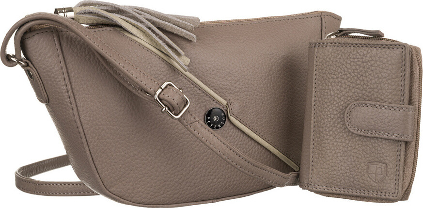 Peterson Béžová kožená crossbody kabelka s peněženkou [DH] PTN CF3-DS Velikost: ONE SIZE