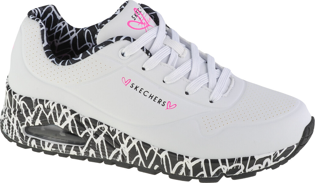 Bílo-černé dámské tenisky Skechers Uno - Loving Love 155506-WBK Velikost: 36