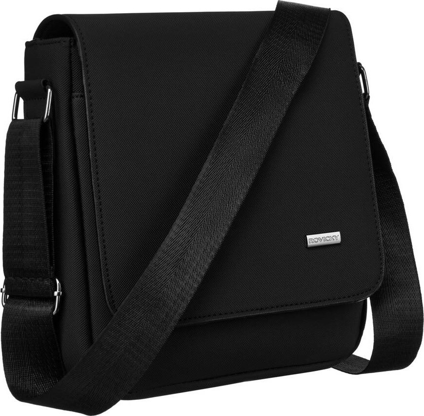 Rovicky Pánská černá taška přes rameno s klopou R-652-2 Velikost: ONE SIZE