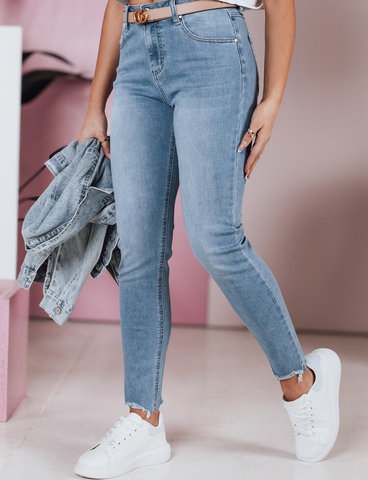 Dámské skinny džíny s vysokým pasem OLAVI UY2379 Velikost: S