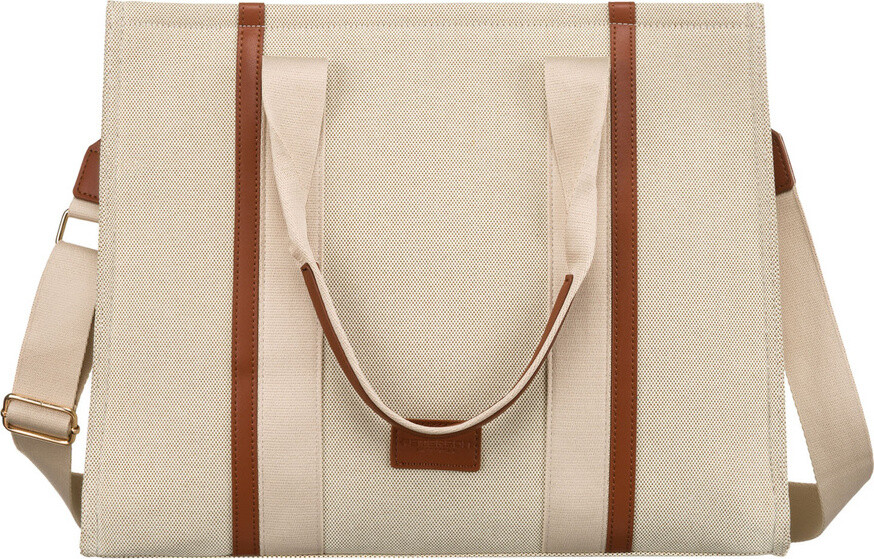Peterson Béžovo-hnědá dámská shopper kabelka s nastavitelným popruhem PTN CAN-04 Velikost: ONE SIZE