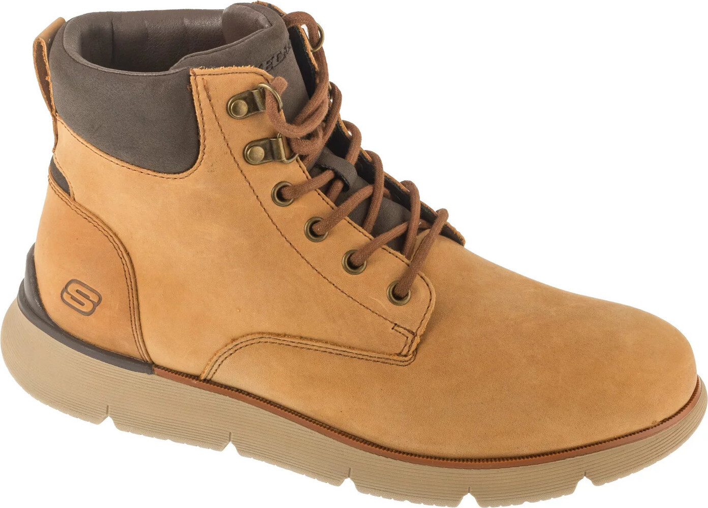 Béžové pánské zimní kotníkové boty Skechers Augustino - Cobb 205228-LTBR Velikost: 39,5