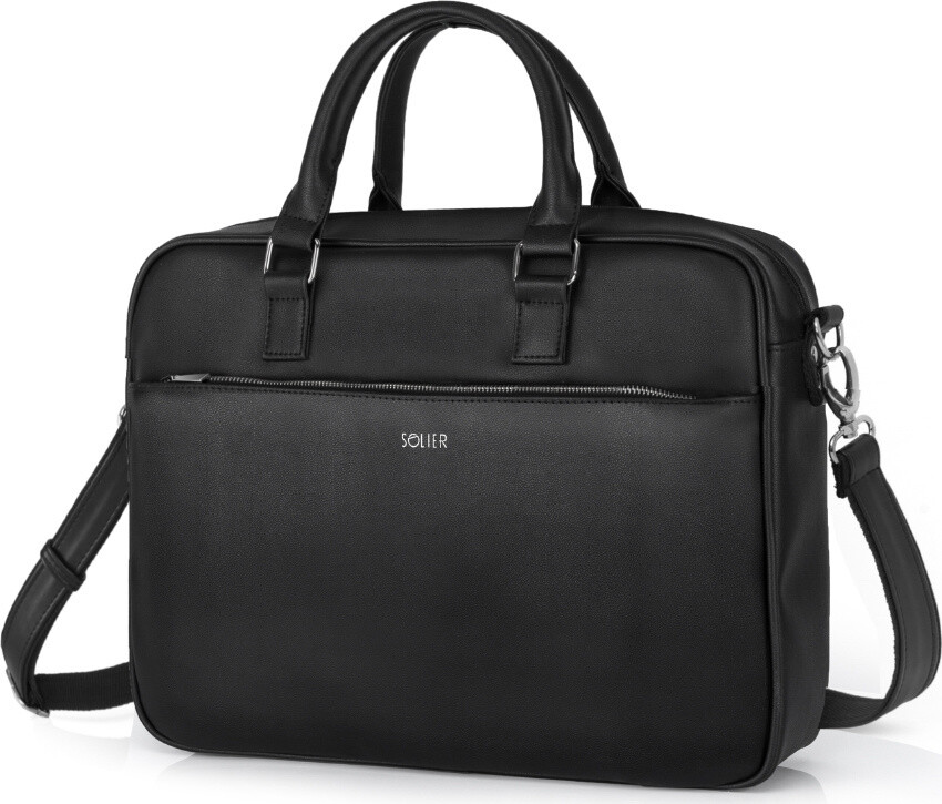 SOLIER černá pánská bussiness taška S21 S34 BLACK Velikost: ONE SIZE