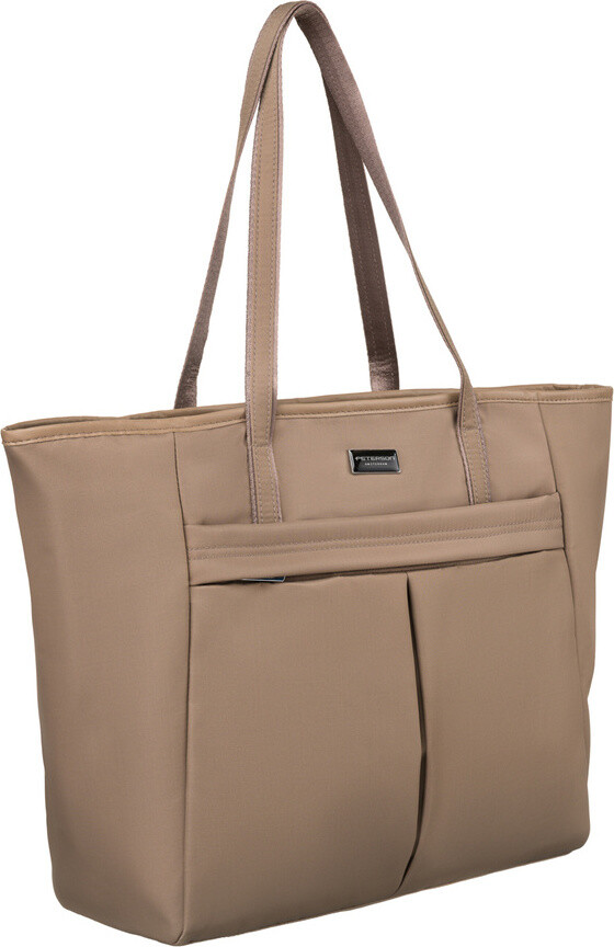 Béžová shopper kabelka na zip Peterson PTN CTY-09 Velikost: ONE SIZE