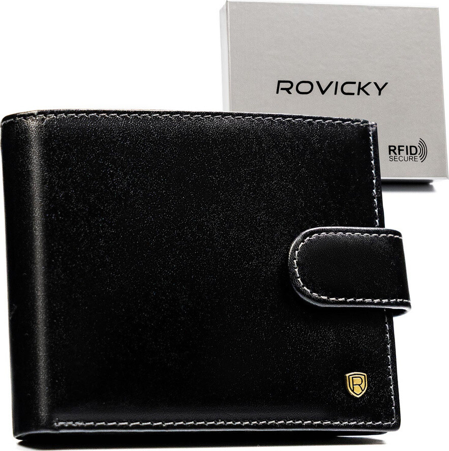 Rovicky Černá pánská peněženka se zapínáním L253 N01L-RVT Velikost: ONE SIZE