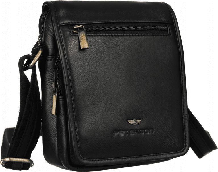 Peterson Pánská černá kožená messenger taška [DH]  PTN 5047-NDM BLACK Velikost: ONE SIZE