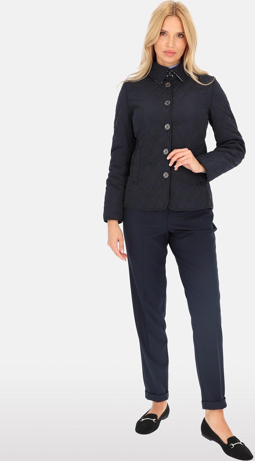 Černá dámská přechodová bunda s prošíváním BLH 610114 F - Black Velikost: XL