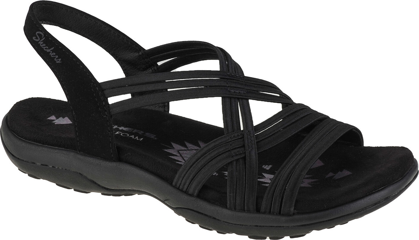 Černé dámské sandály Skechers Reggae Slim Simply Stretch Sandals 163023-BLK Velikost: 38