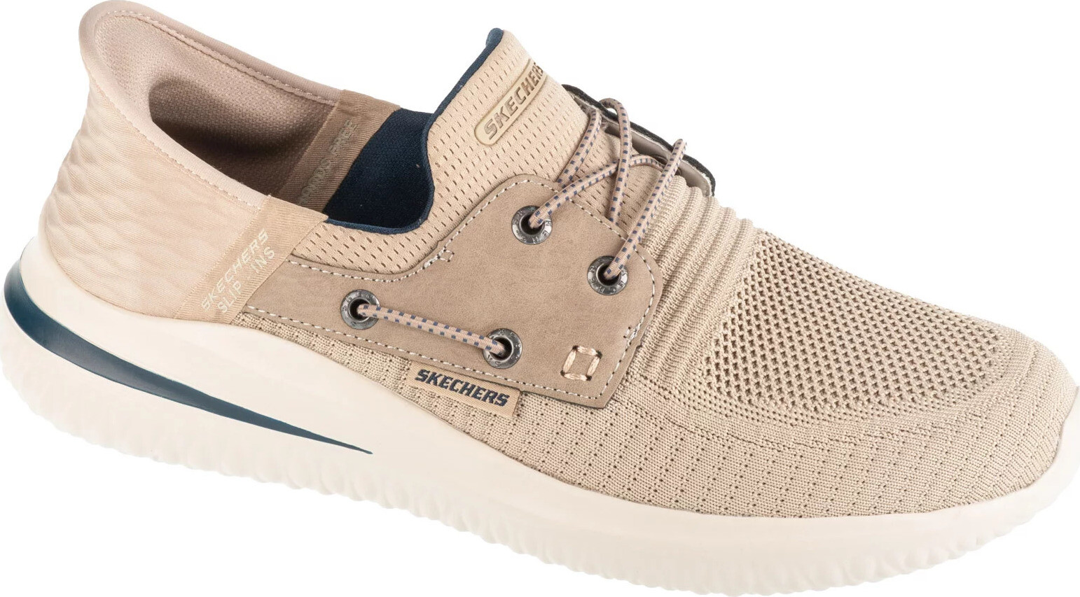 Béžové pánské vycházkové tenisky Skechers Slip-Ins: Delson 3.0 - Roth 210606-TPE Velikost: 42,5