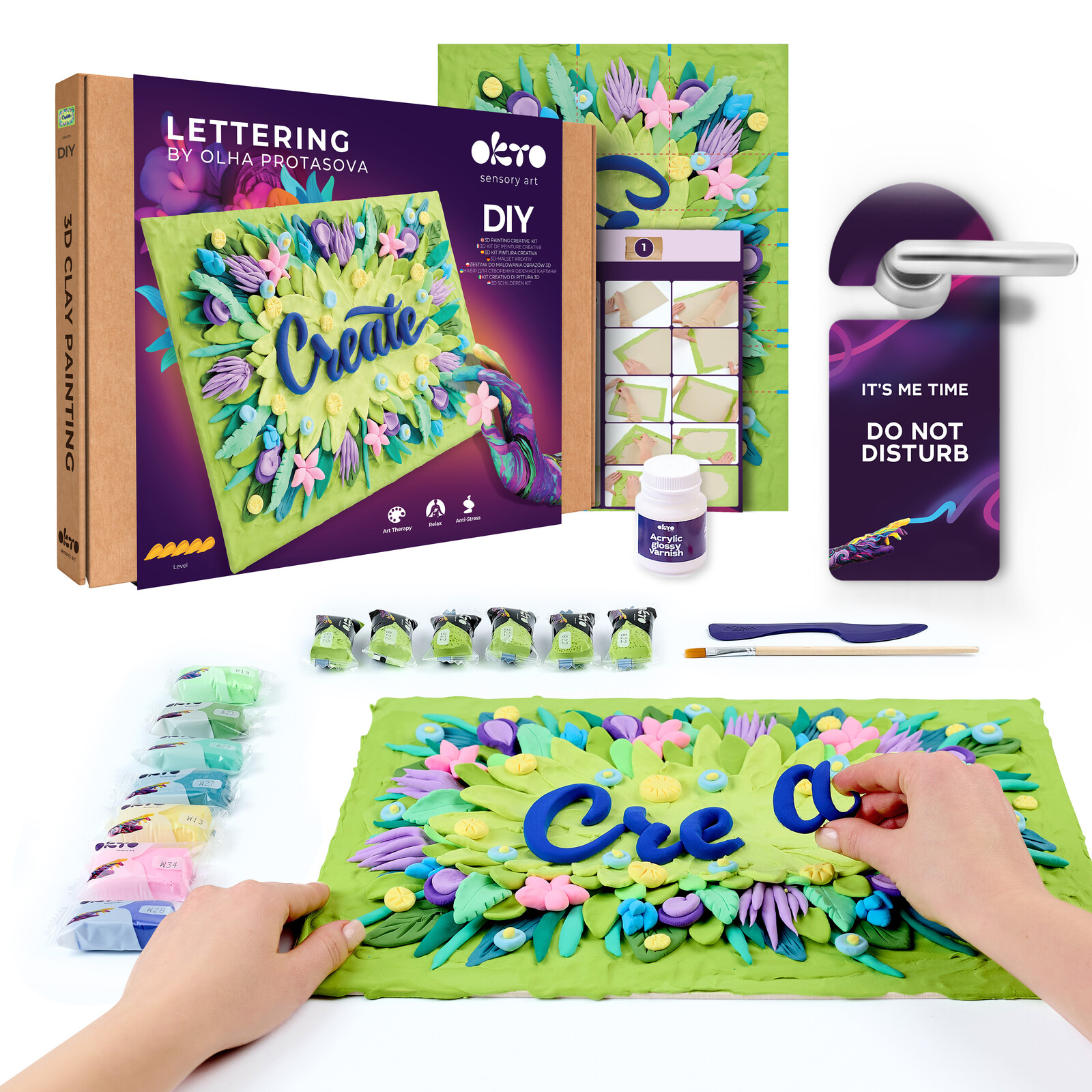 OKTO Lettering Výtvarný set malování hmotou 