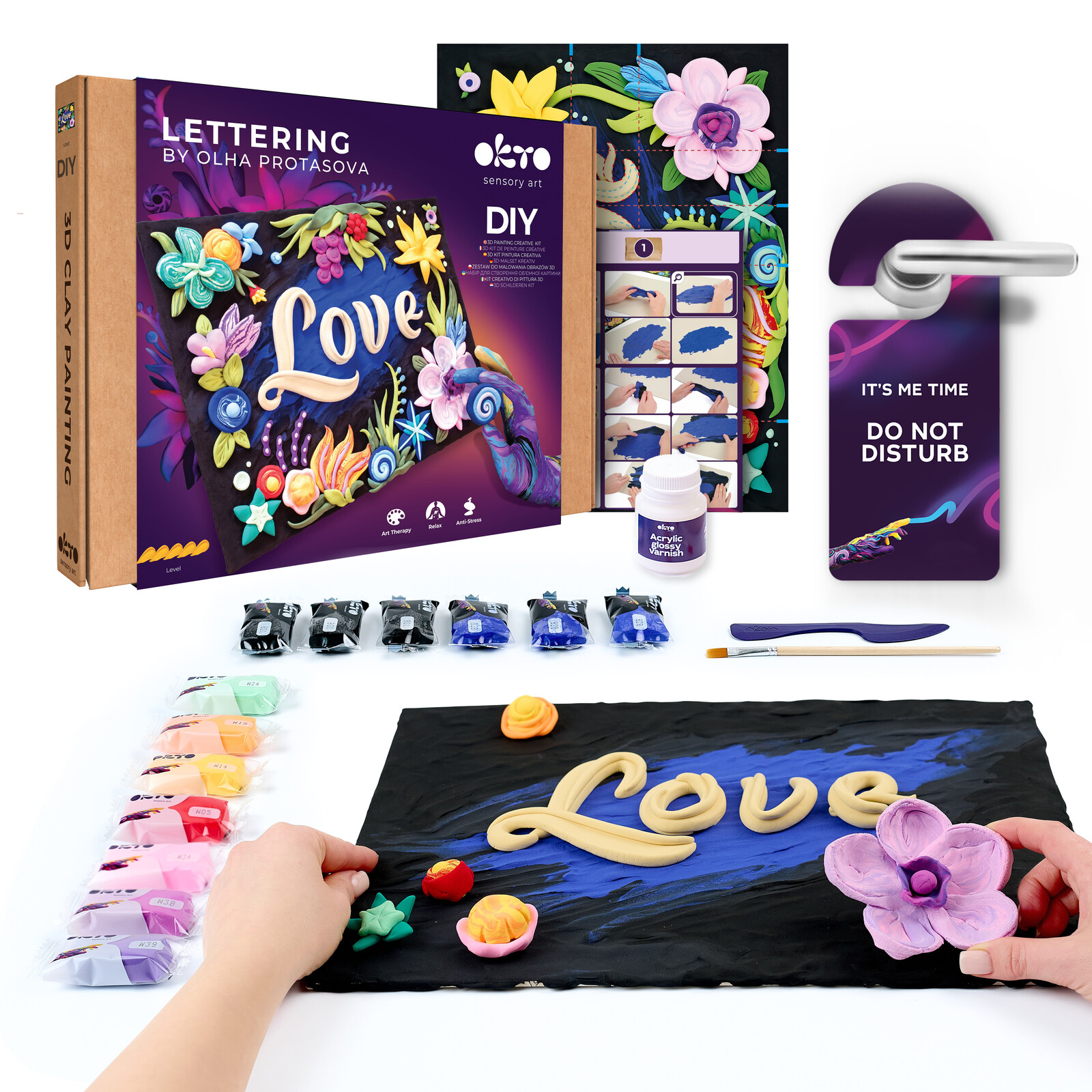 OKTO Lettering Výtvarný set malování hmotou 