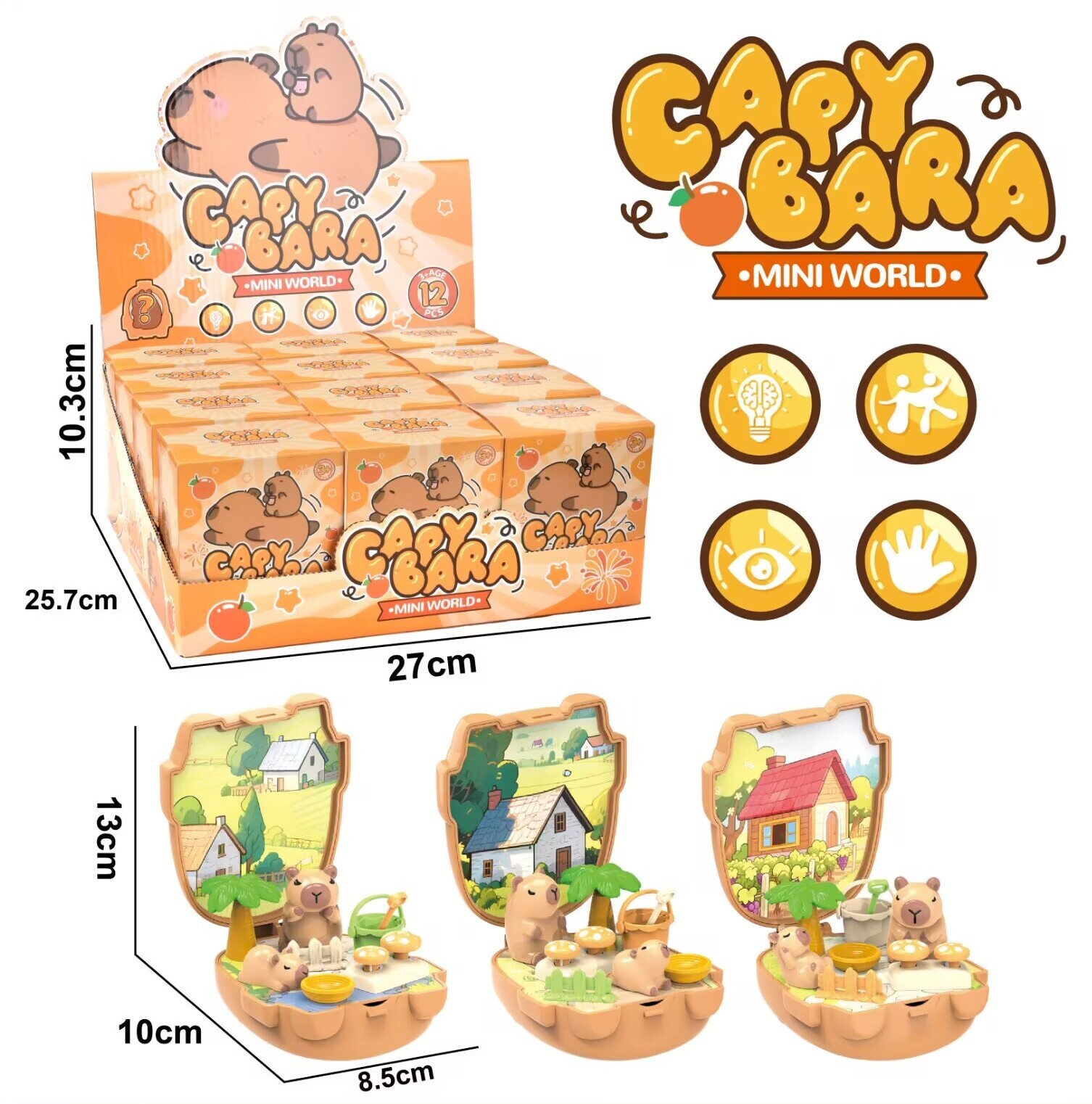 Figurka kapybara v krabičce set 10 cm