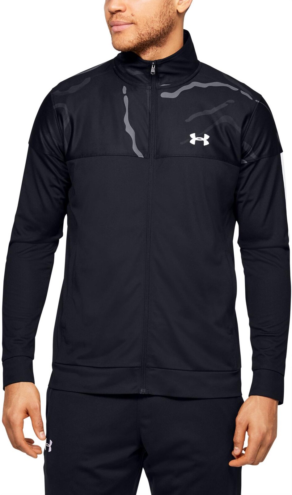 Mikina Under Armour SPORTSTYLE PIQUE PRINTED TRACK JACKET