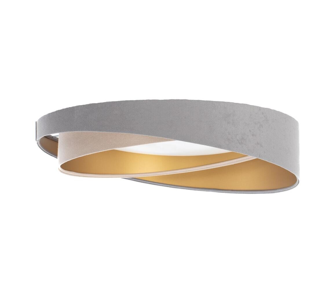 LED Stm. strop. svítidlo SM. GALAXY M. 24W/230V pr. 55 cm šedá/béžová/zlatá + DO D-090-060-050-RC