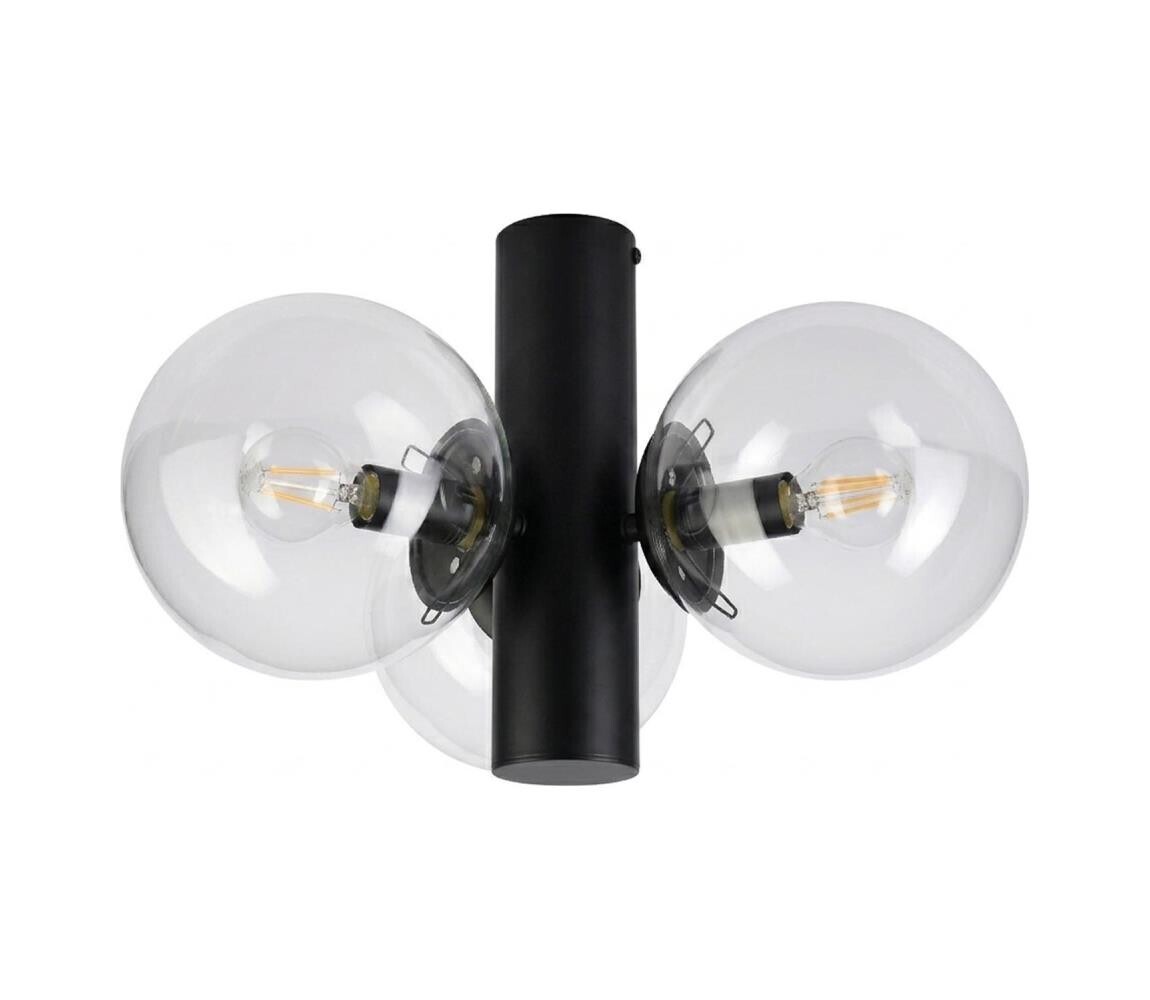 Stropní svítidlo SFERIO 3xE14/5W/230V černá/čirá LM-3.298/CZARNY/TRANSPARENT