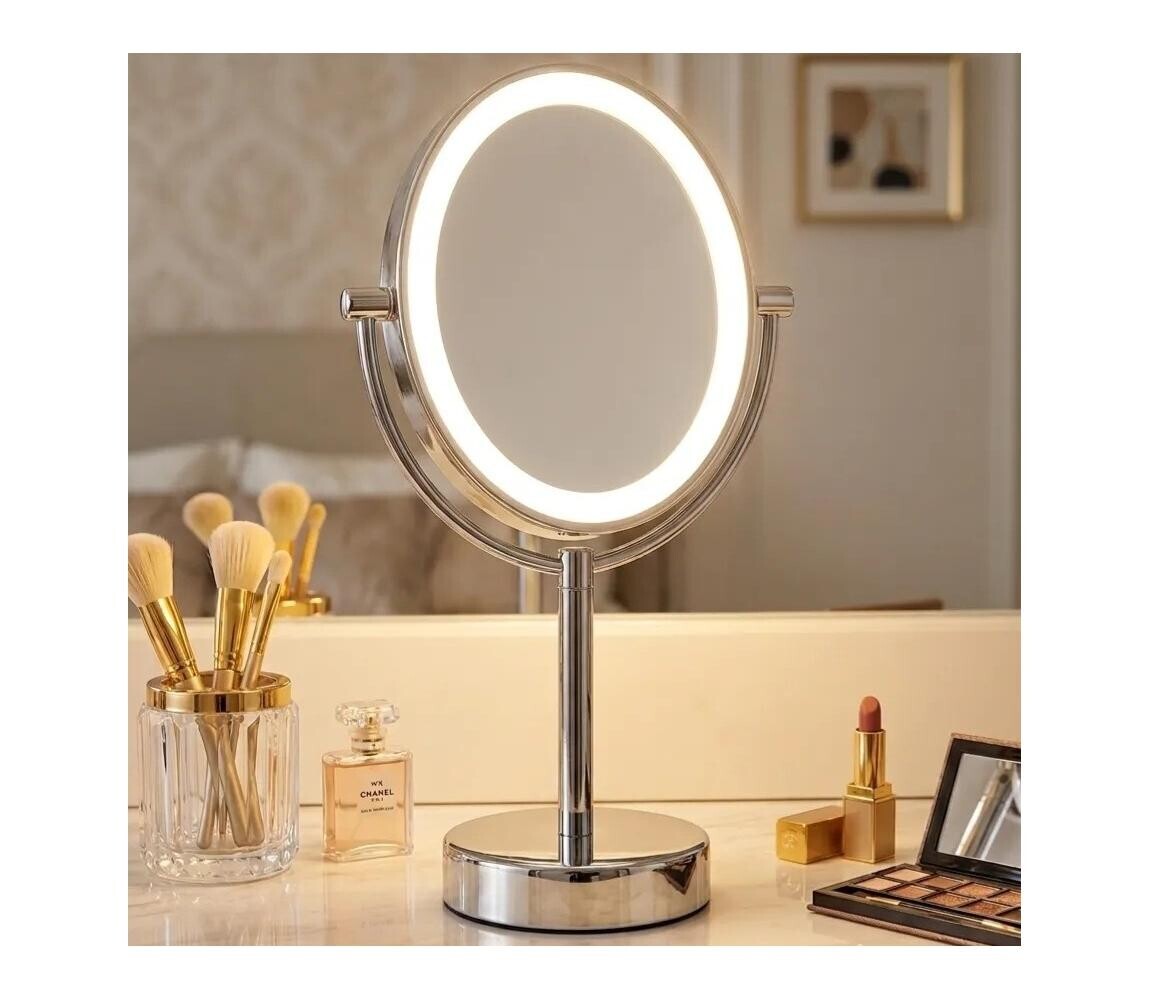Eglo 201598 - Kosmetické zrcátko s LED podsvícením LED/4W/4xAA IP65 lesklý chrom 201598