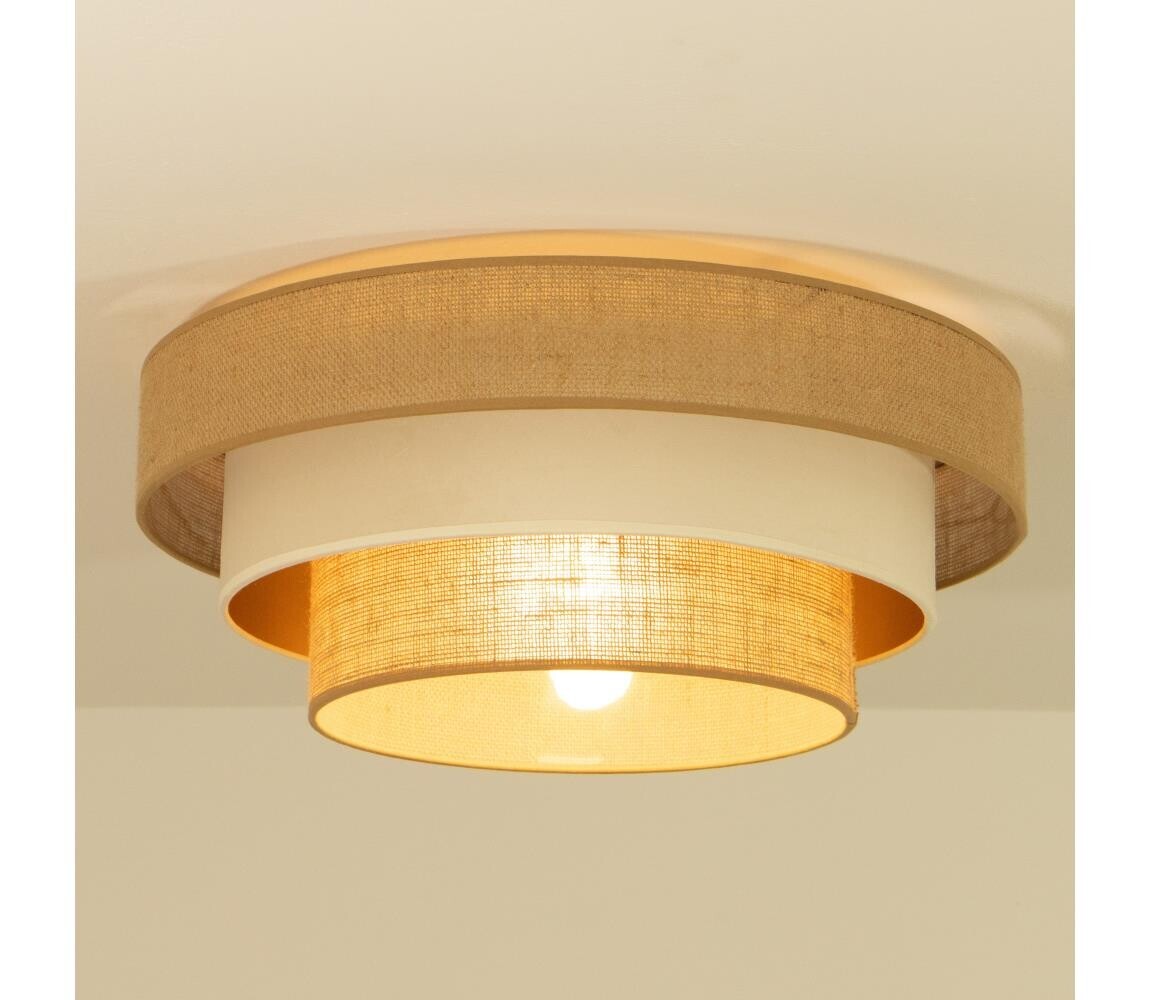 Stropní svítidlo WENTA 1xE27/60W/230V pr. 50 cm juta/béžová H0718