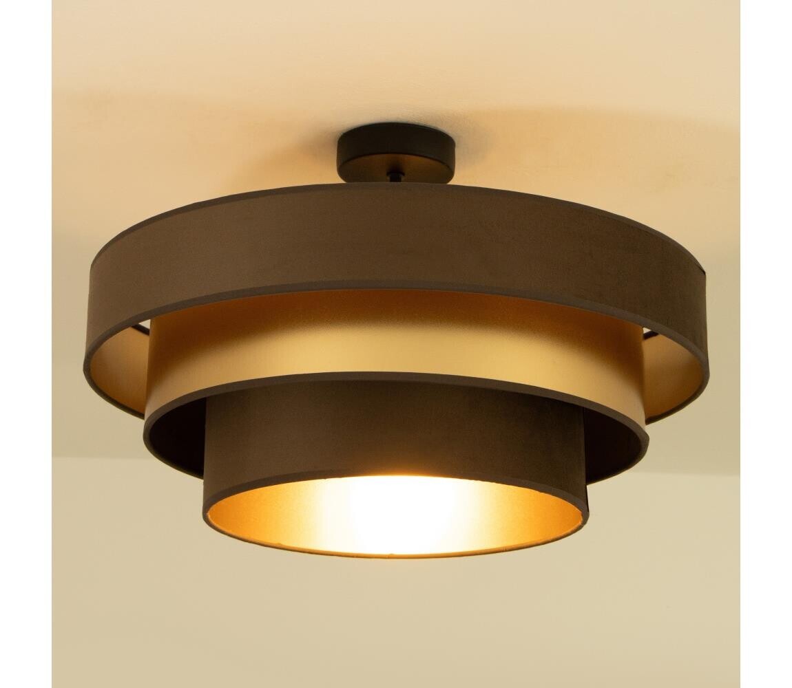 Přisazený lustr WENTA 1xE27/60W/230V pr. 50 cm hnědá/zlatá H0839