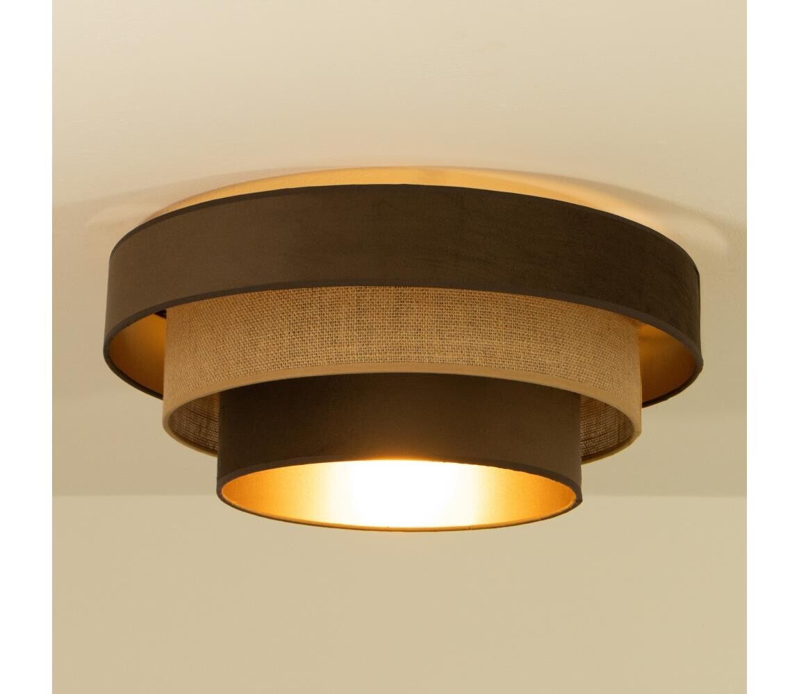 Stropní svítidlo WENTA 1xE27/60W/230V pr. 50 cm hnědá/juta H0841